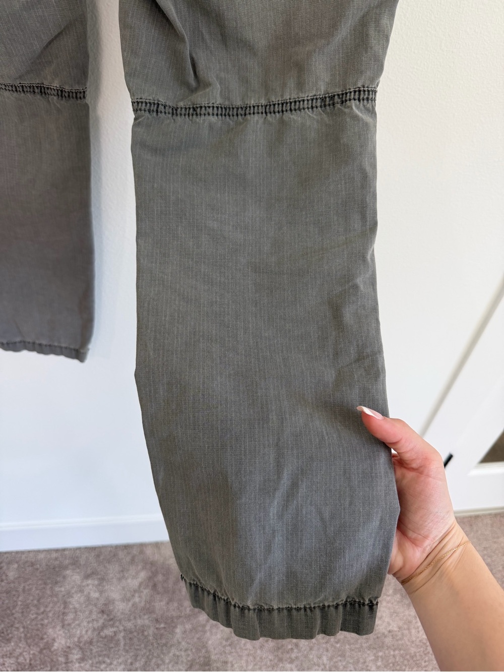 Anthropologie Hei Hei Utility Cargo Pants Gray Relaxed Fit 28P - Picture 5 of 5